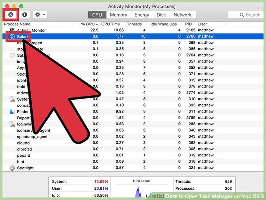 task manager for a mac